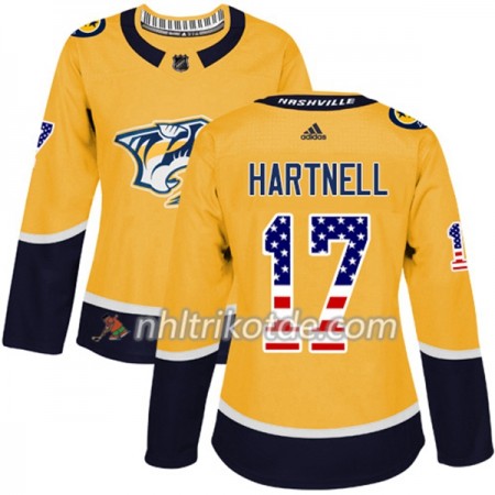 Nashville Predators Trikot Scott Hartnell 17 Adidas 2017-2018 Gold USA Flag Fashion Authentic - Dame Nashville Predators Trikot Scott Hartnell 17 Adidas 2017-2018 Gold USA Flag Fashion Authentic - Dame